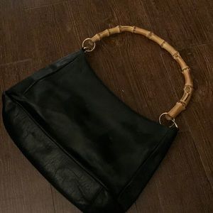 Women’s Valerie Stevens shoulder bamboo handle purse